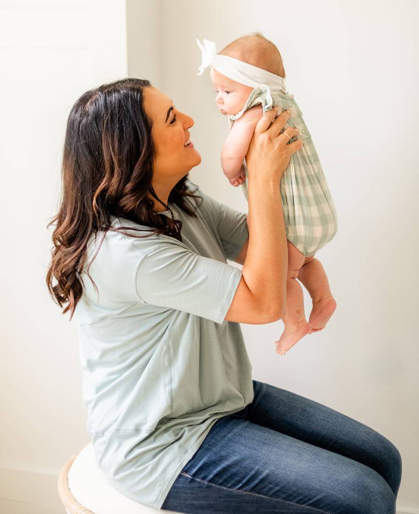Playful Momma and Baby
